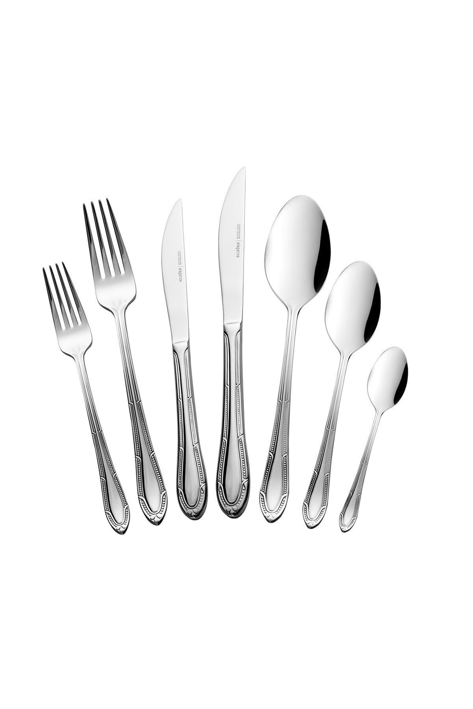Karaca 84 Piece 12 Place Setting viyana Flatware Set - MALLTURK
