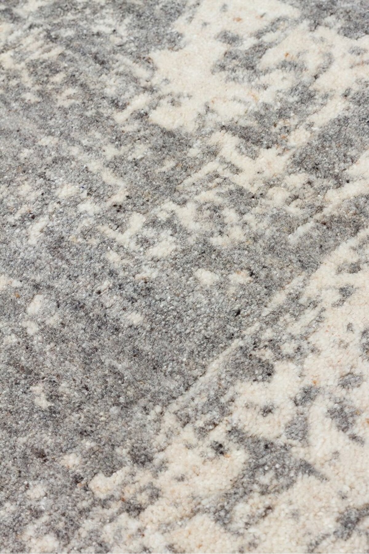 Kalesta Rug Grace Beige Grey, Self-Patterned Pattern Wool, Viscose and Cotton Blend Pattern Elegant Living Room Rug - MALLTURK