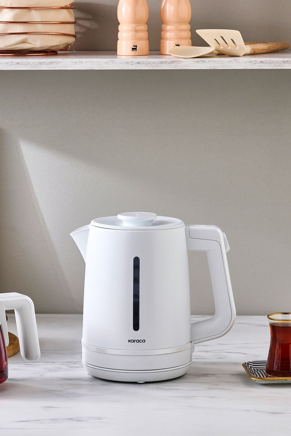 Karaca Tea Grande XL Tea Maker Pearl White - MALLTURK
