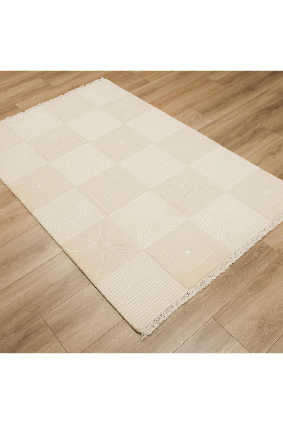 Halicizade Geometric Pattern Handwoven Carpet - MALLTURK
