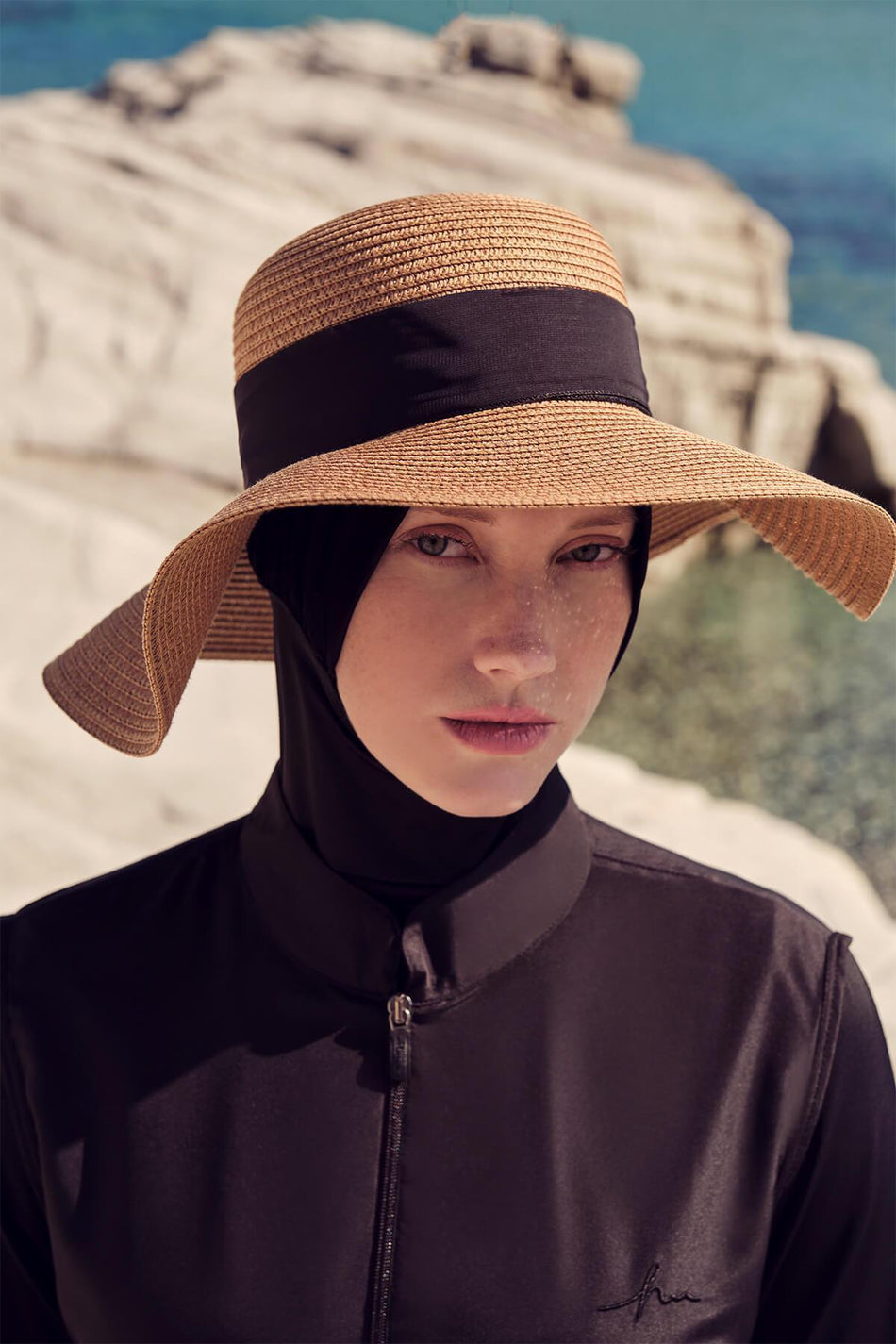 Hasema Bowknot Earth-Shaped Straw Hat