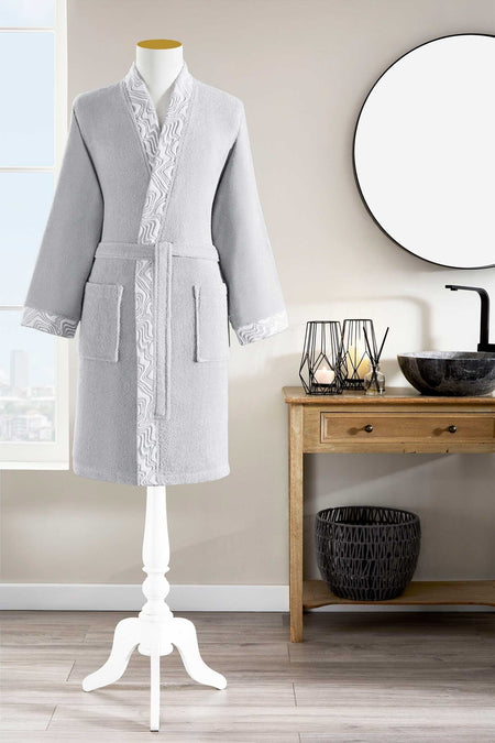 Ozdilek Ondes Embroidered Kimono Bathrobe - MALLTURK