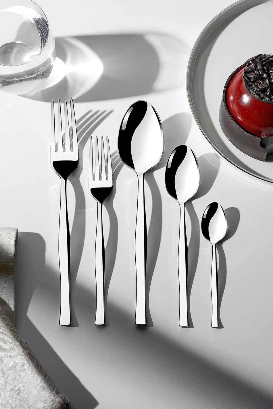 Nehir zarif Plain 12 Place Setting 60 Piece Boxed Fork Spoon Set - MALLTURK