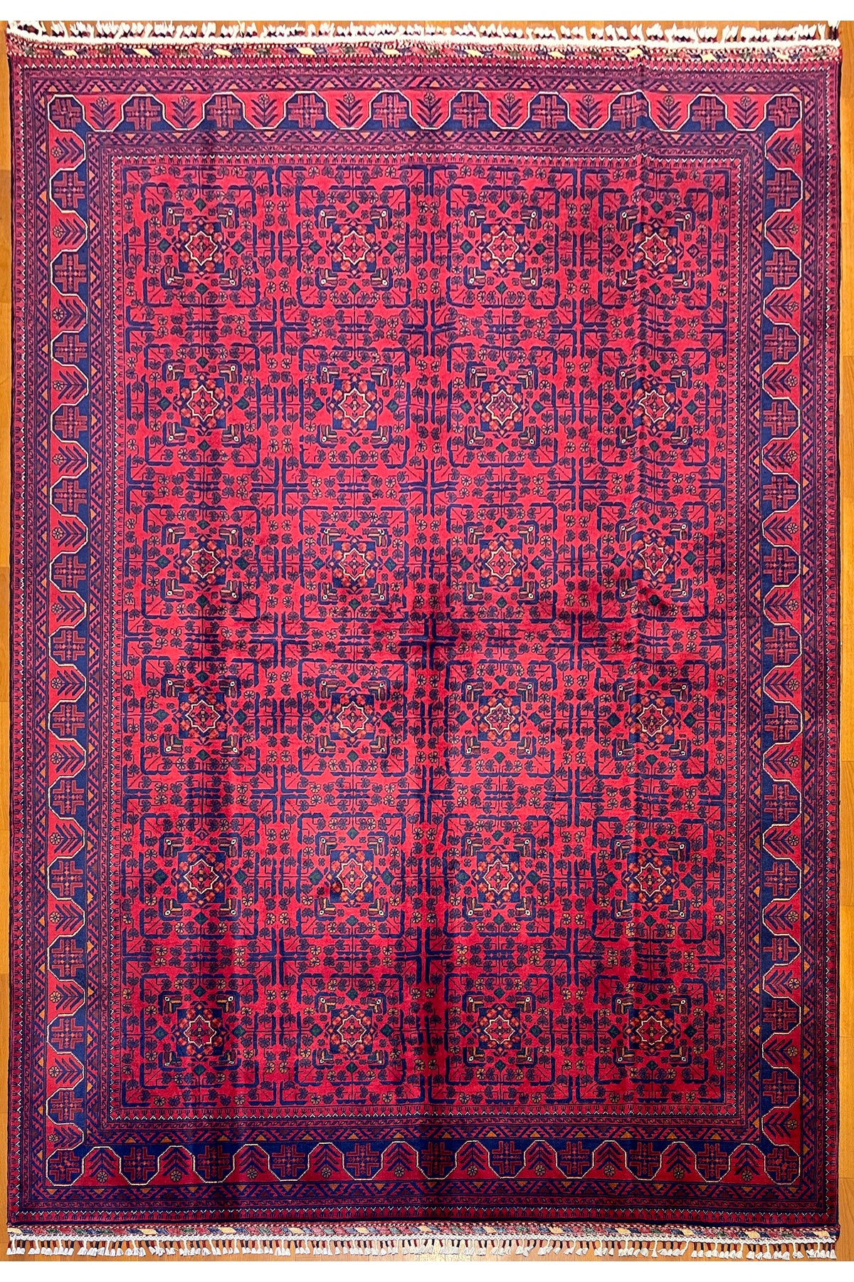Afghan Rug Hand-Woven 100% Wool Harika Yildiz Pattern