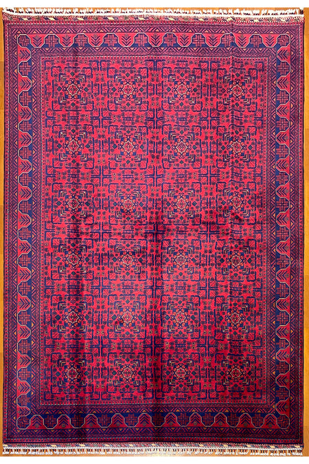 Afghan Rug Hand-Woven 100% Wool Harika Yildiz Pattern
