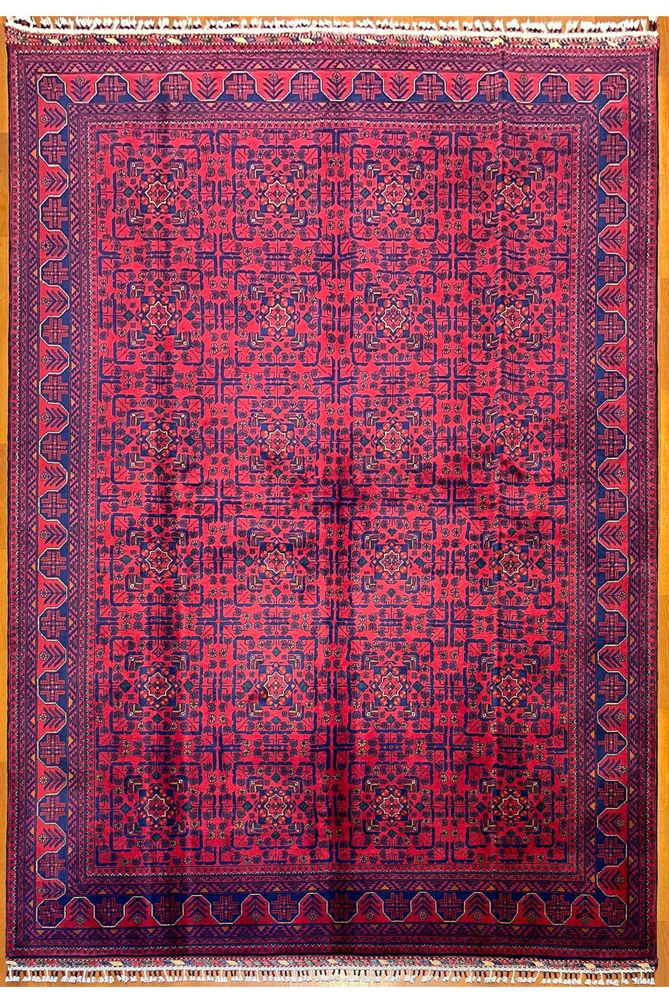 Afghan Rug Hand-Woven 100% Wool Harika Yildiz Pattern - MALLTURK