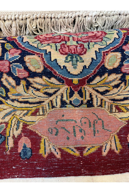 RD RAMAZAN DAG Hand Rug Art Hand-Woven Iranian Kirman Rug Signed Premium Quality KokBoyaMuazzam Bir Eser Size 450x350 - MALLTURK