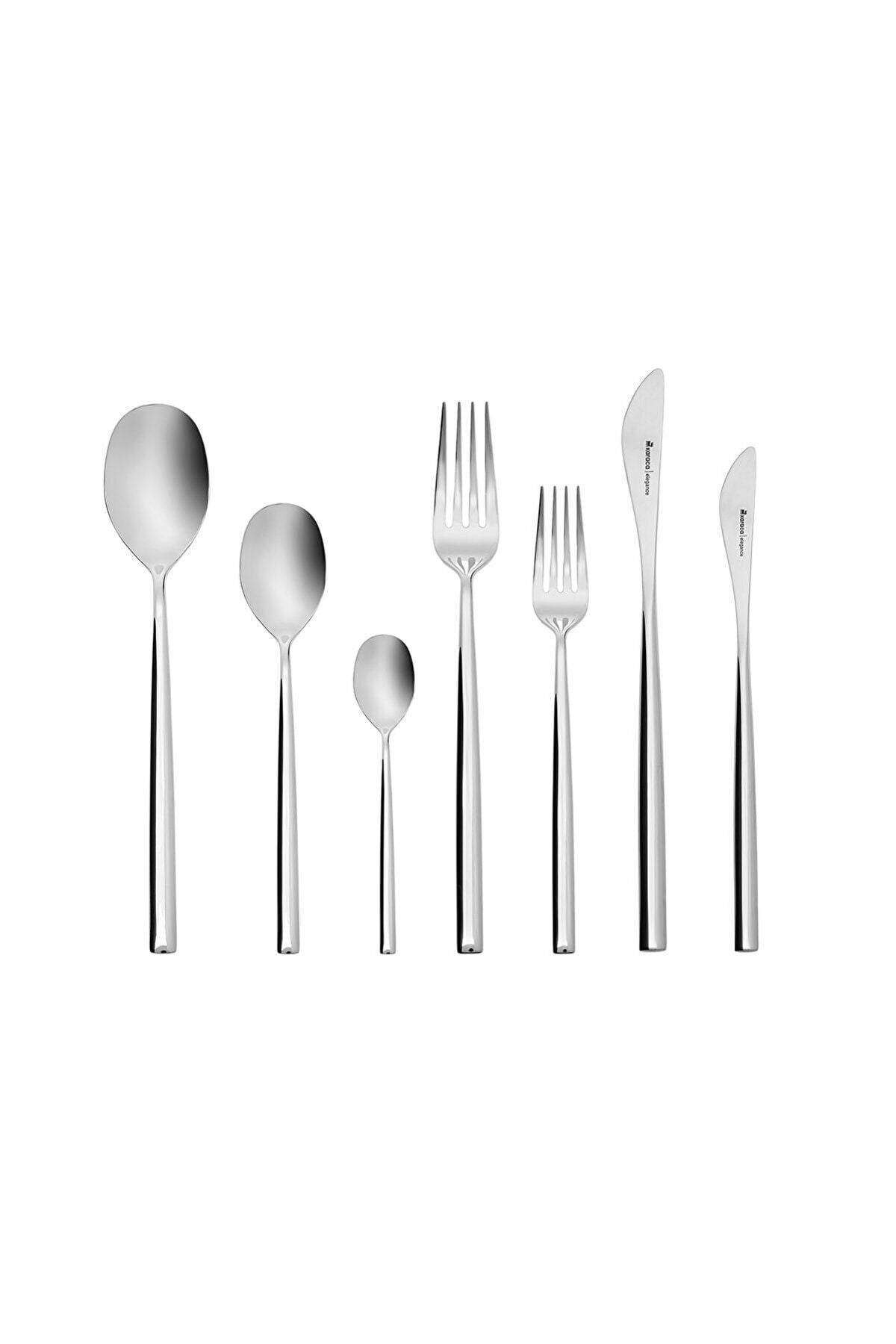 Karaca new liza 84 Piece 12 Place Setting Flatware Set - MALLTURK