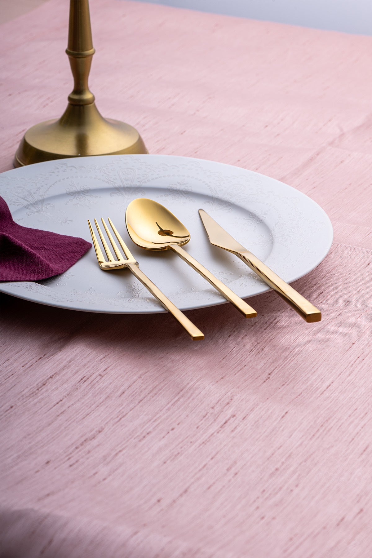 Emsan alba 18 Piece 6 Place Setting parlak gold yemek Boxed Flatware Set - MALLTURK