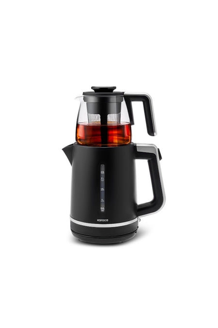 Karaca Tea Grande XL Tea Maker and Kettle Cool Gray - MALLTURK