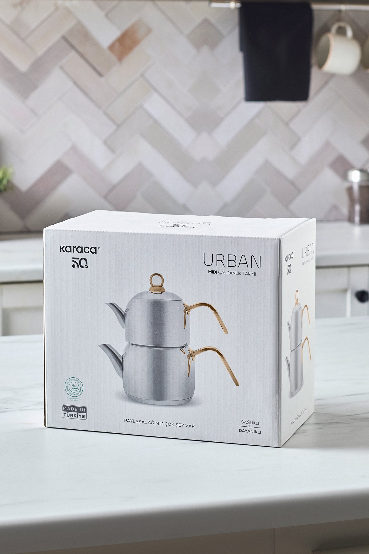 Karaca Urban Midi induction Base Teapot Set Gold - MALLTURK