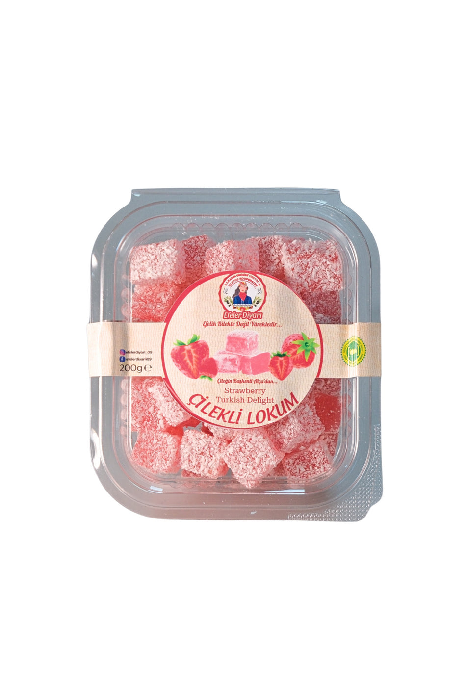 EFELER DIYARI Strawberry Flavored Turkish Delight 200 g - MALLTURK