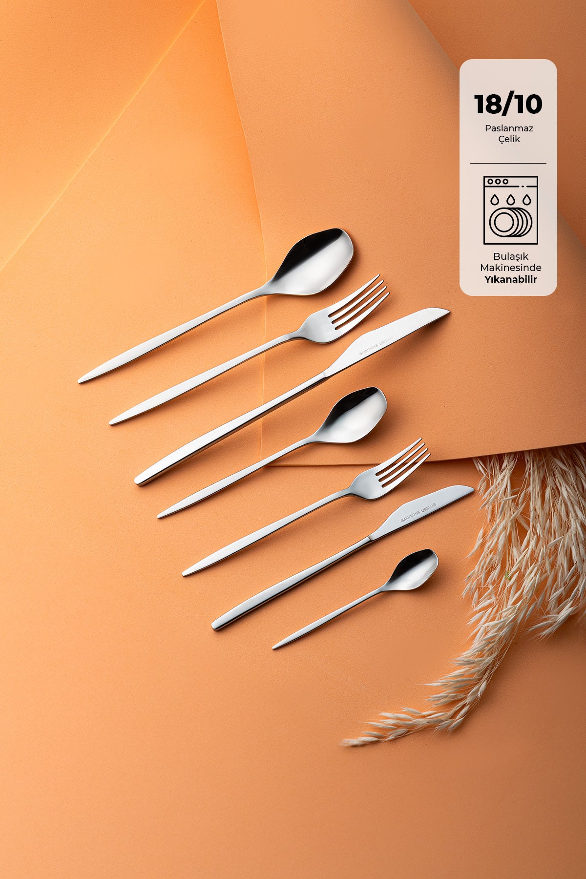 Emsan alisa 84 Piece 12 Place Setting Boxed Flatware Set - MALLTURK