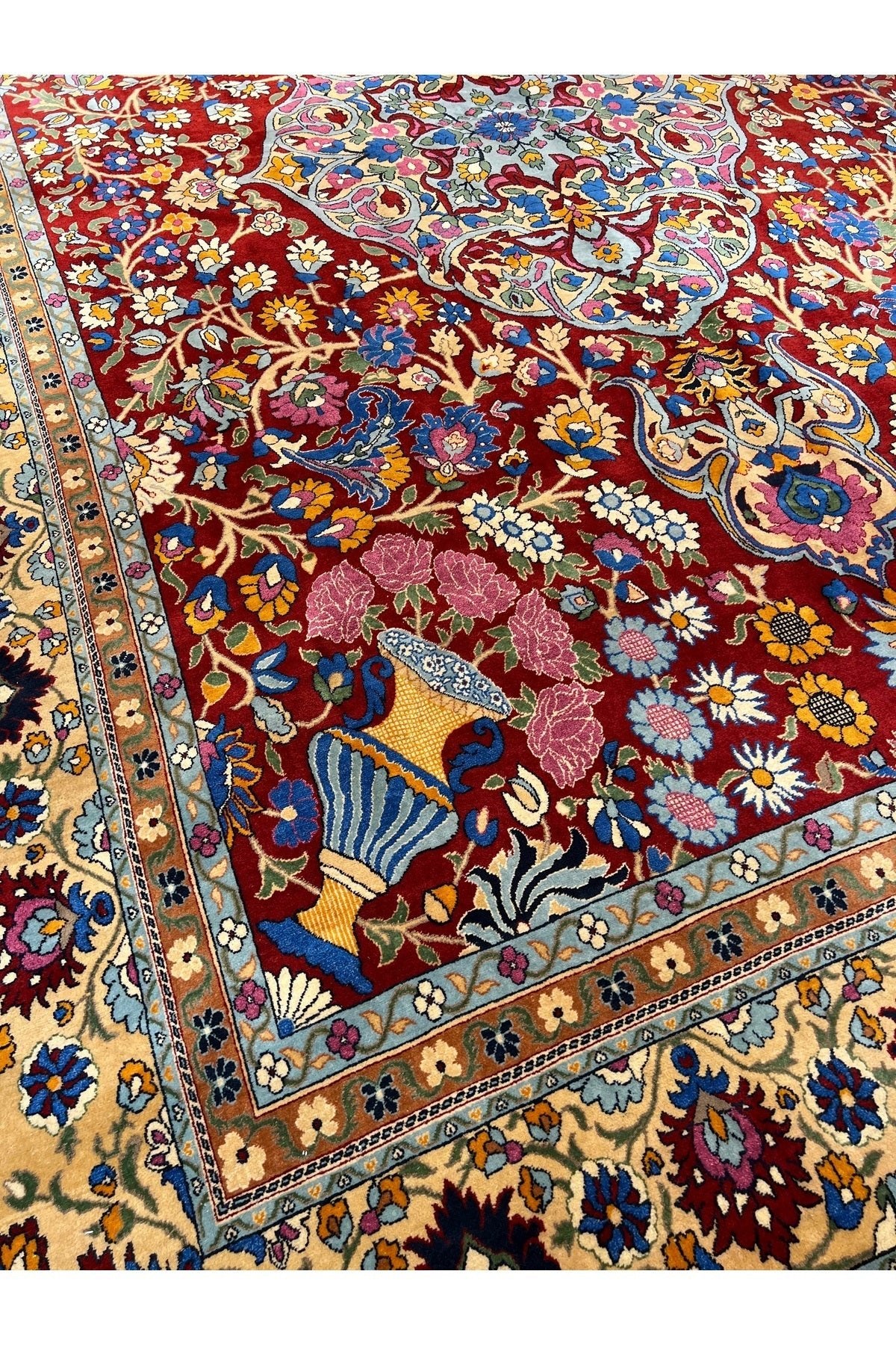 RD RAMAZAN DAG Hand Rug Art Hand-Woven Duruder Hereke Rug Rengarenk Collector Piece Size 436x300 - MALLTURK