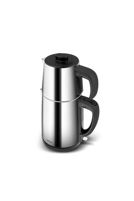 Karaca Gastro Dem 2 in 1 Stainless Steel Tea Maker and Water Heater Chrome - MALLTURK