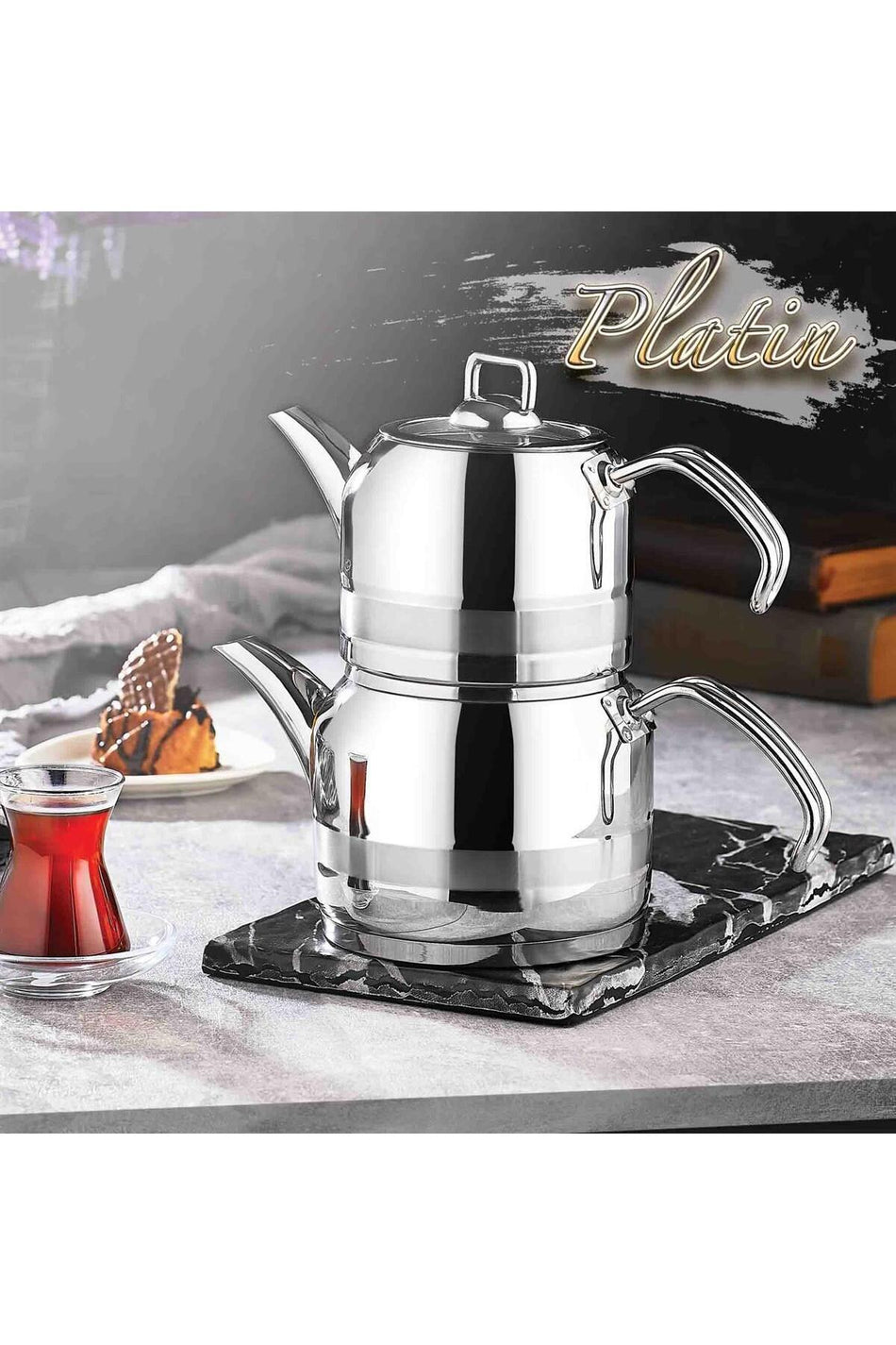 Kahramanlar Mini Enza Wire Handle Teapot 1020-P