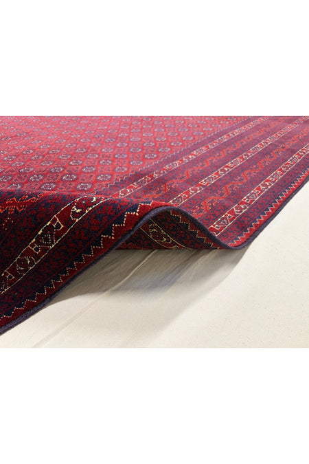 Afghan Rug Hand-Woven Hojanosrai Design 100% Wool Natural Dye
