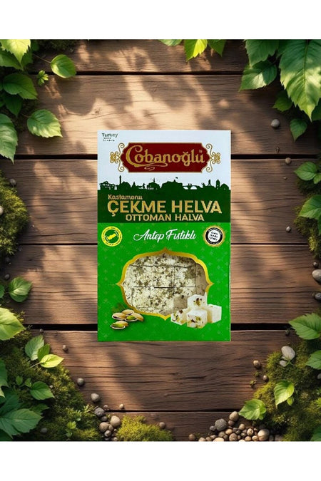 Cobanoglu cekme helva 200 g Pistachio kastamonu cekme helvasi cobanoglu - MALLTURK