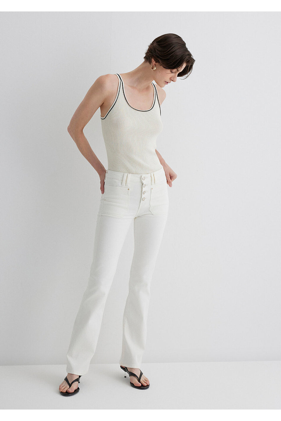 Mavi Sierra Gold Premium Off-White Jeans 1010578-89774 - MALLTURK