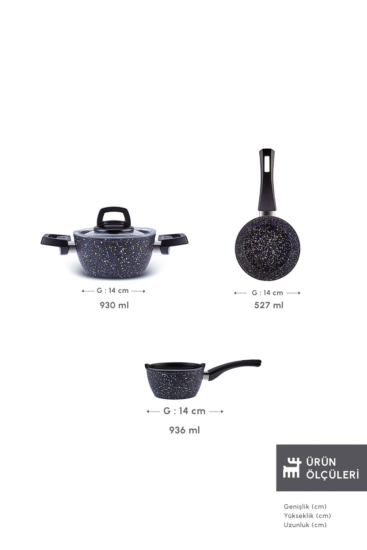 Karaca Bio Granite Stone Mini 5 Piece Cookware Set - MALLTURK