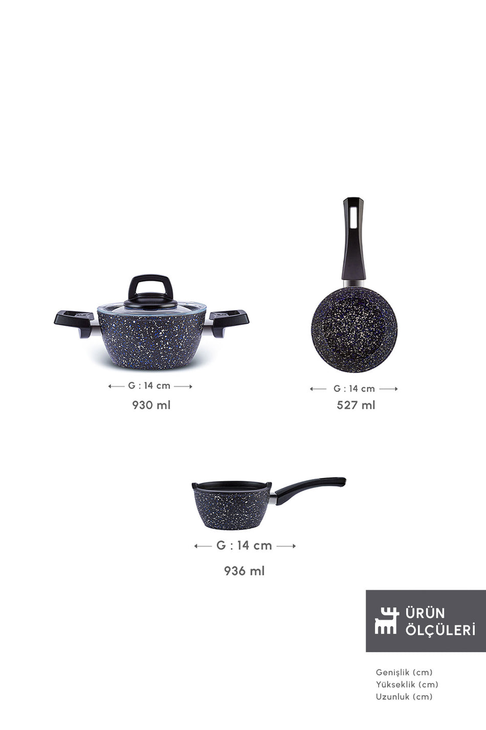Karaca Bio Granite Stone Mini 5 Piece Cookware Set - MALLTURK