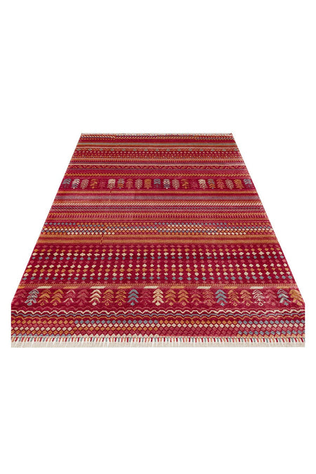 Eko Hali ZARA ZR 19 Red Multiy is a special loom rug shaped by the intensive handiwork of women from Usak. - MALLTURK