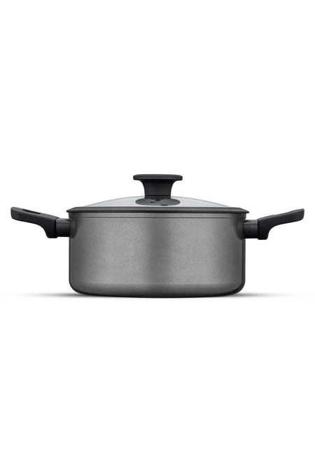 Jumbo Toledo Swiss Crystal Grey Induction Compatible Cookware Set 7 Piece - MALLTURK