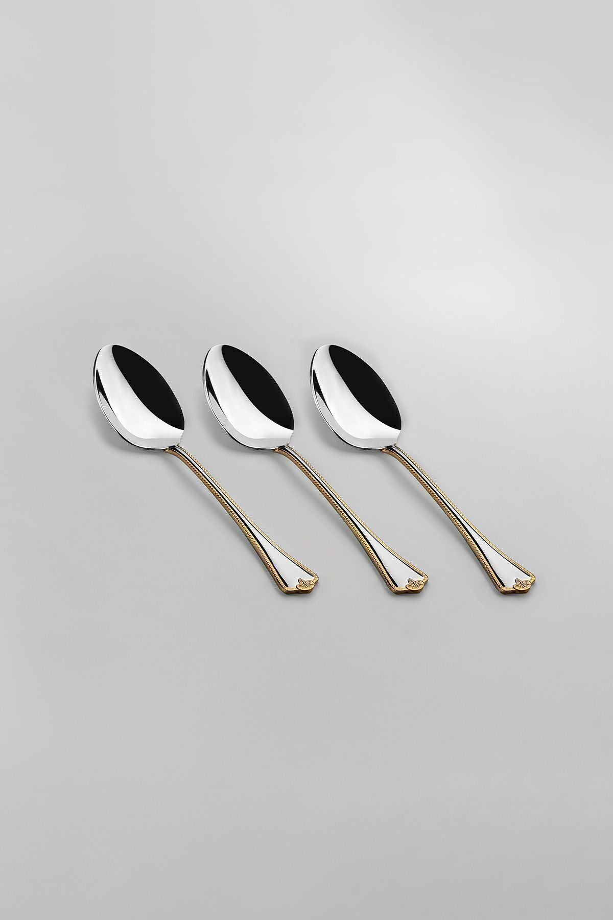 Nehir fulya altin Plain 6 Place Setting 30 Piece Boxed Fork Spoon Set - MALLTURK