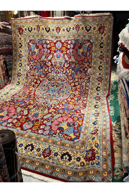 RD RAMAZAN DAG Hand Rug Art Hand-Woven Duruder Hereke Rug Rengarenk Collector Piece Size 430x300 - MALLTURK