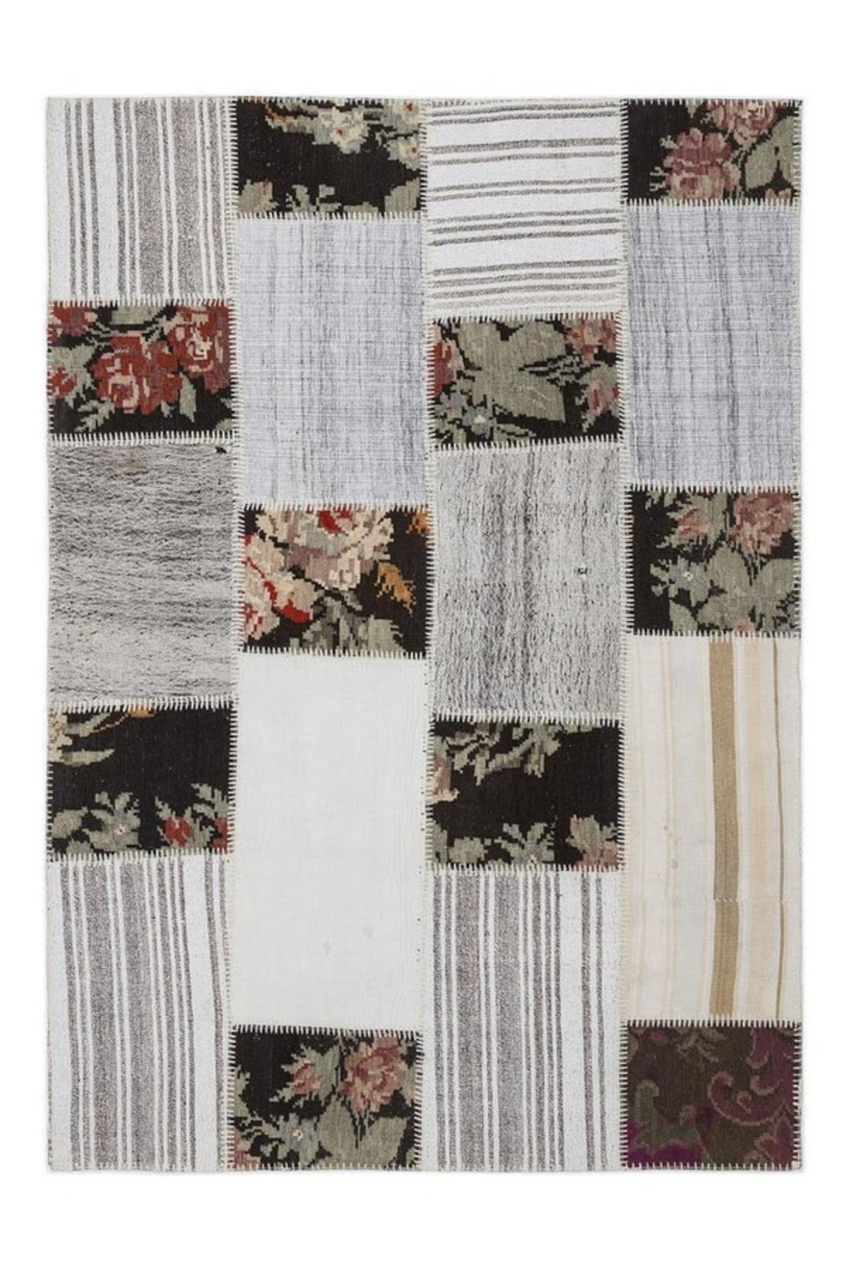 Apex Rug Patchwork Uni Karabag Natural Hand-Woven 1214 160 x 230 cm