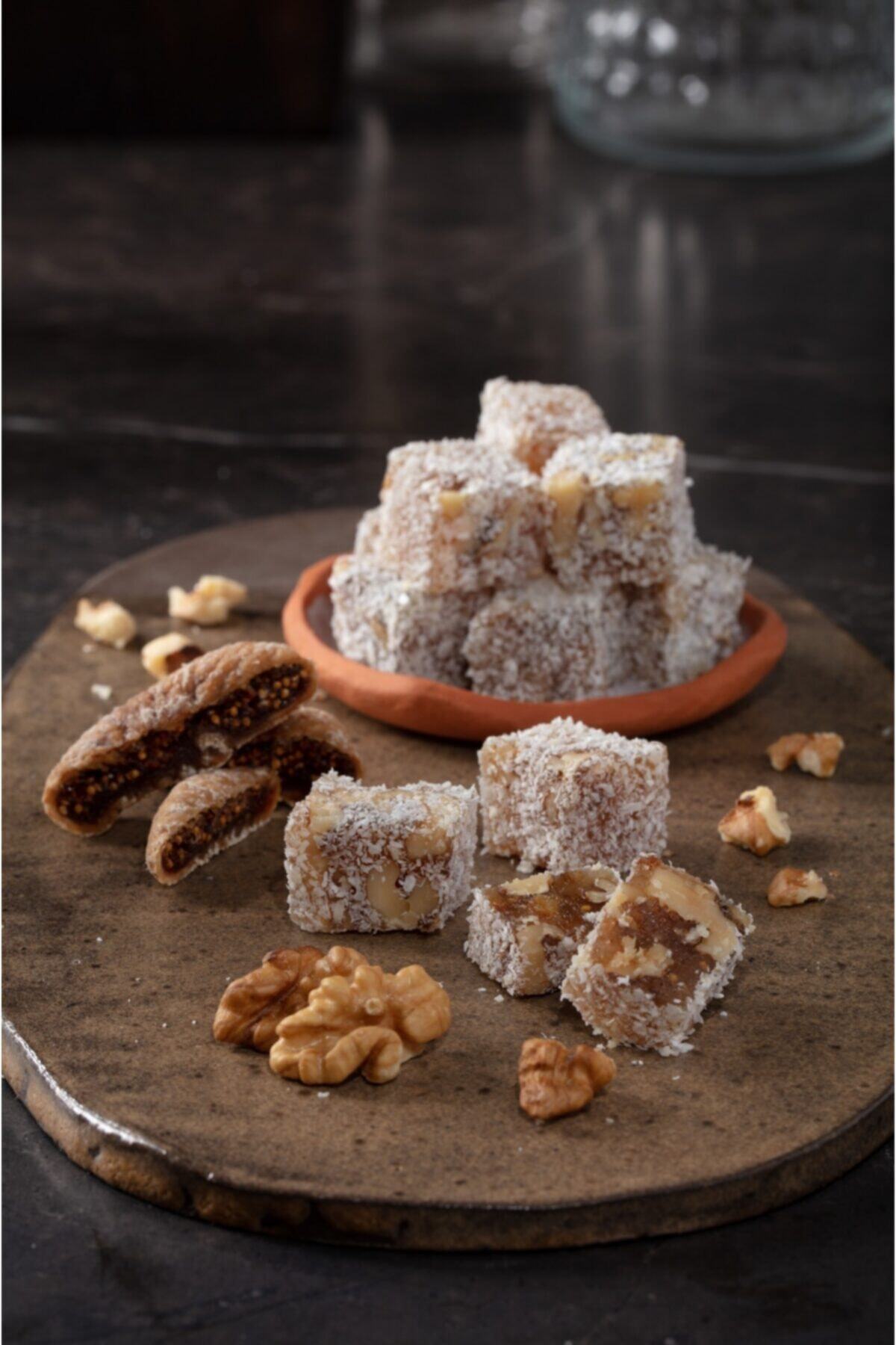 MESHUR safranbolu lokumcusu incirli Walnut Turkish Delight 400 g - MALLTURK