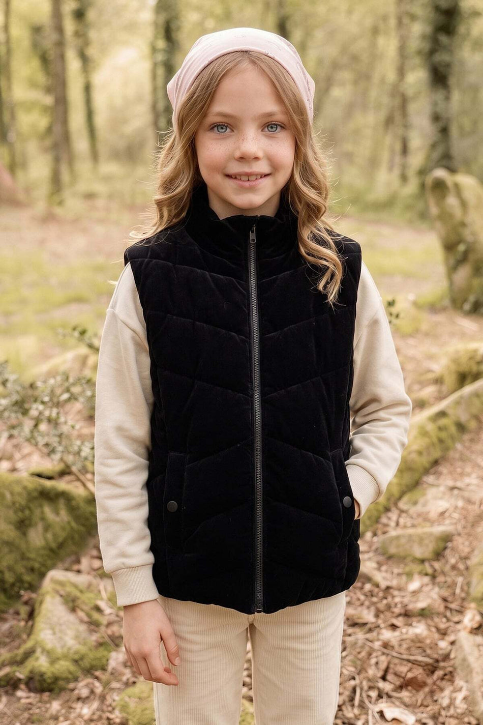 Zippered Stand Collar Unisex Children's Inflatable Vest