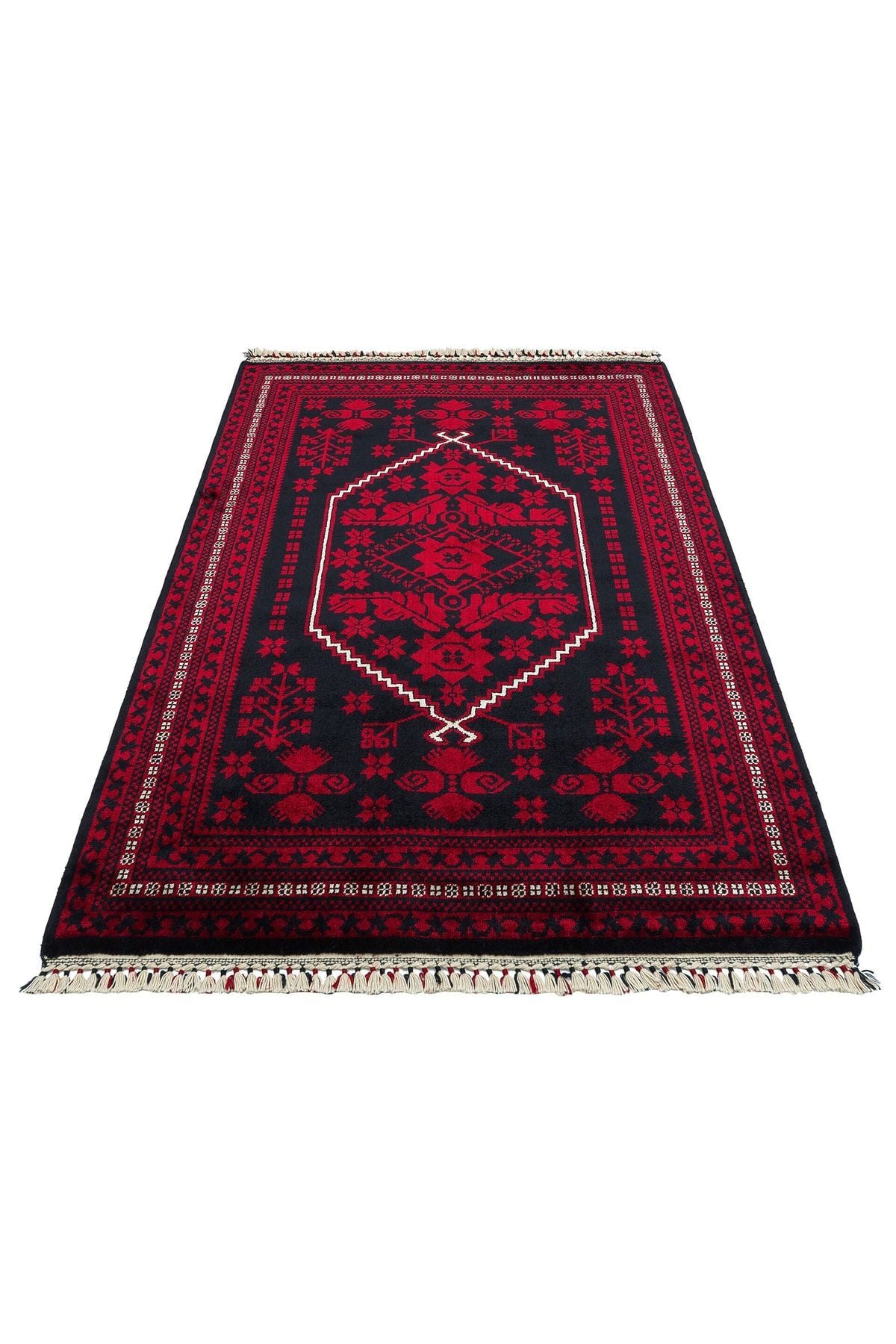 Eko Hali NOSTALGIA 956 Blue is a special loom carpet shaped by the intensive hand labor of women from Usak. - MALLTURK
