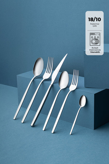 Emsan evelyn 72 Piece 12 Place Setting Flatware Set luks Boxed - MALLTURK