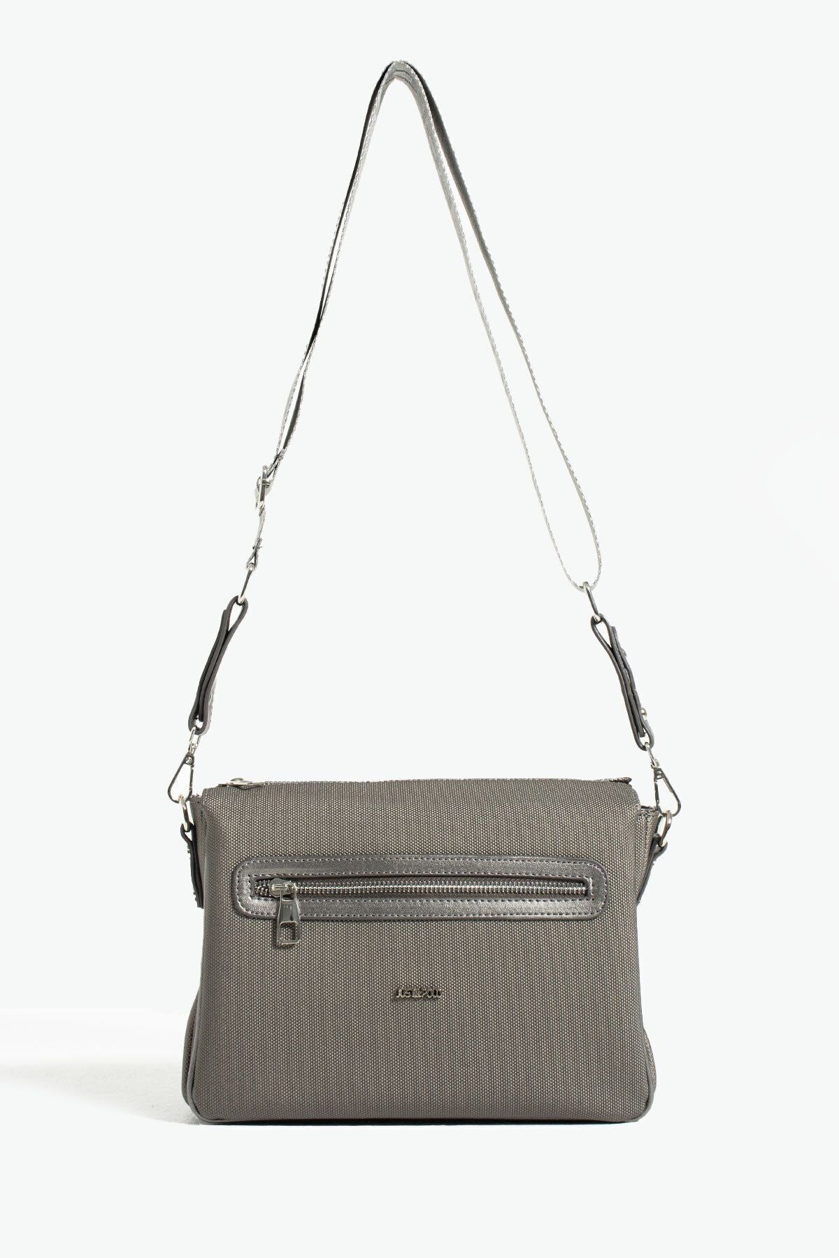 Just Polo Women's Shoulder & Messenger Bag Color Gray - MALLTURK