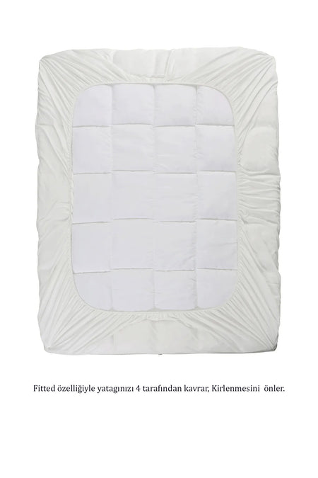 Genel Markalar Rovigo Home Cotton Fitted Mattress Pad - MALLTURK