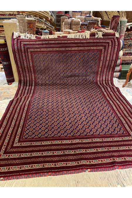 RD RAMAZAN DAG Hand Rug Art Hand-Woven Afgan Hoca Roshnai Rug Premium Quality Cotton Base Wool Weave Olup Natural Dye 3x2 - MALLTURK