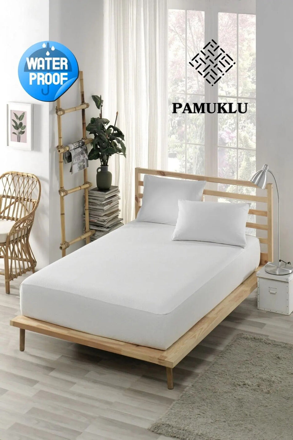 Mira Home Waterproof Cotton Fitted Mattress Protector - MALLTURK
