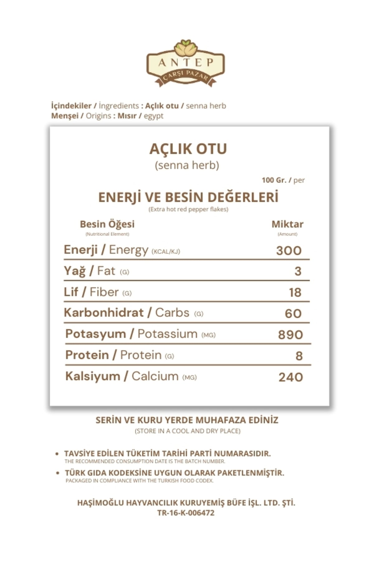 Antep Bazaar Market Hunger Herb (Camel's Eye) | 50 Gr. - MALLTURK