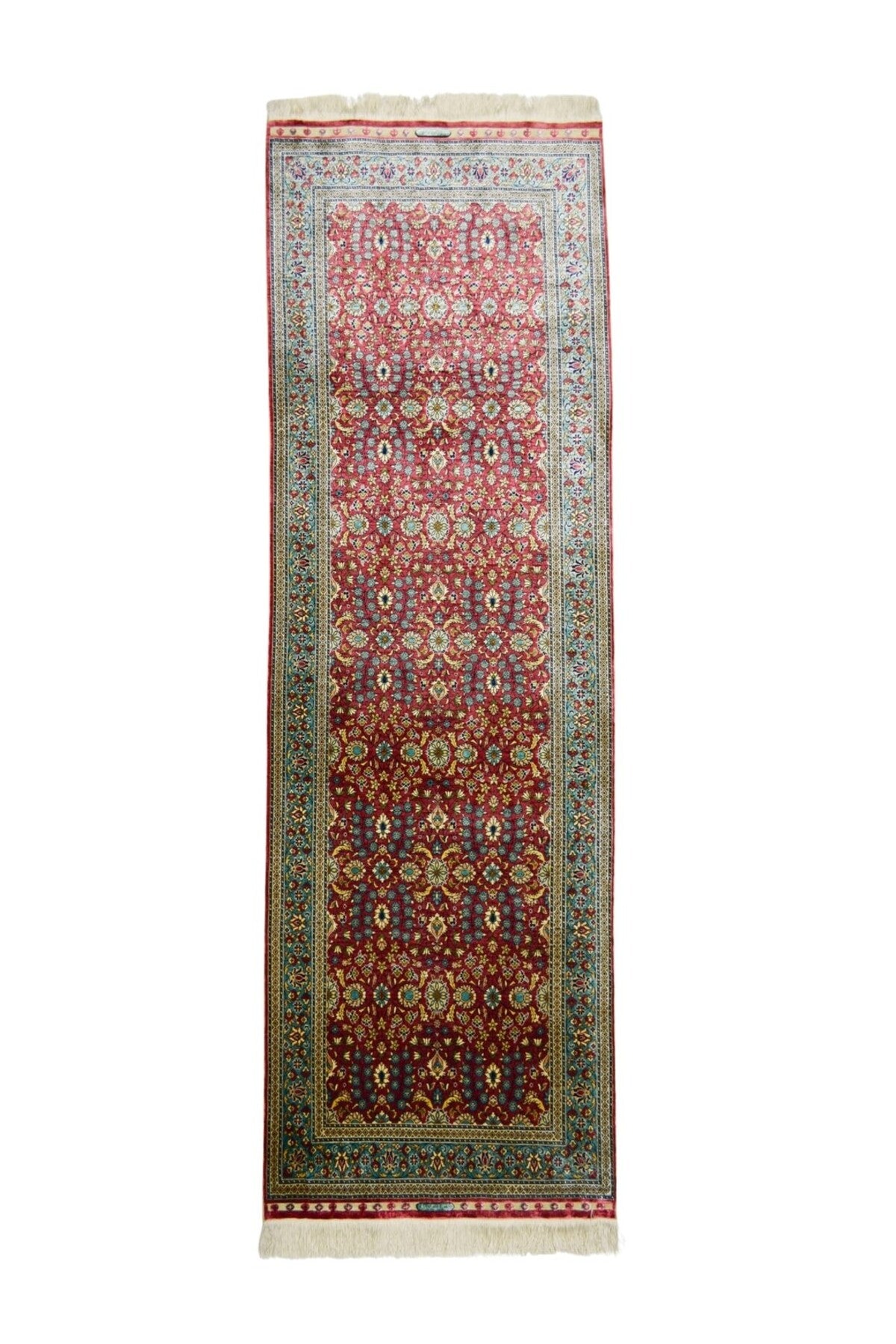Handmade Pure Silk Hand-Woven Kayseri Rug Runner 73x215 cm (1.57 m2) - MALLTURK