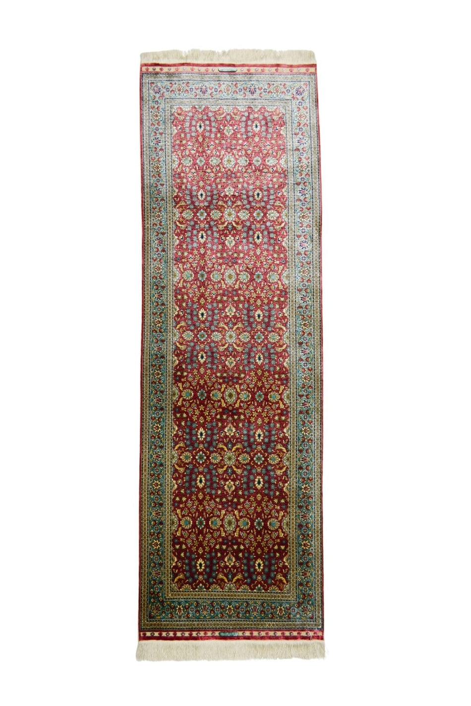 Handmade Pure Silk Hand-Woven Kayseri Rug Runner 73x215 cm (1.57 m2)