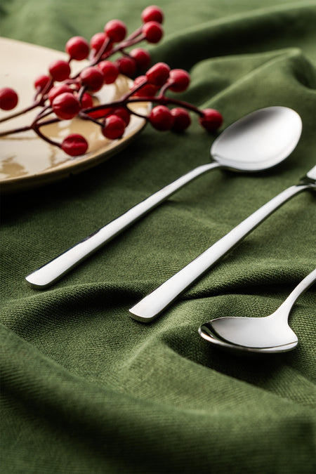 Emsan alfa 30 Piece 6 Place Setting Fork Spoon Set - MALLTURK