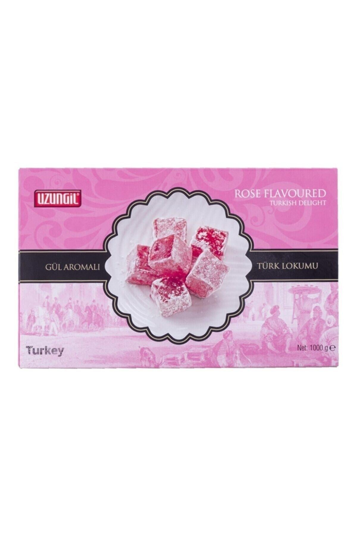 Uzungil 1 kg Rose Flavored Turkish Delight 1 Pieces
