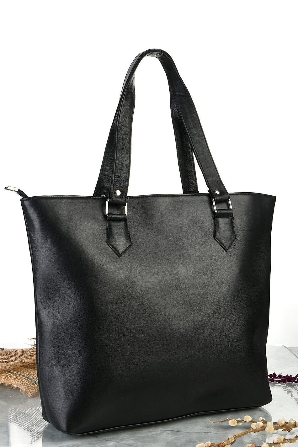 Fubileather Large Genuine Leather Shoulder Bag