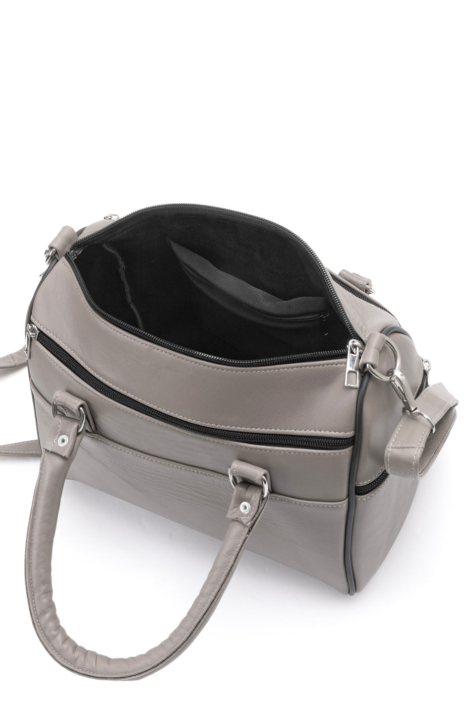 Fubileather Genuine Leather Shoulder Strap Mom Bag Ecru