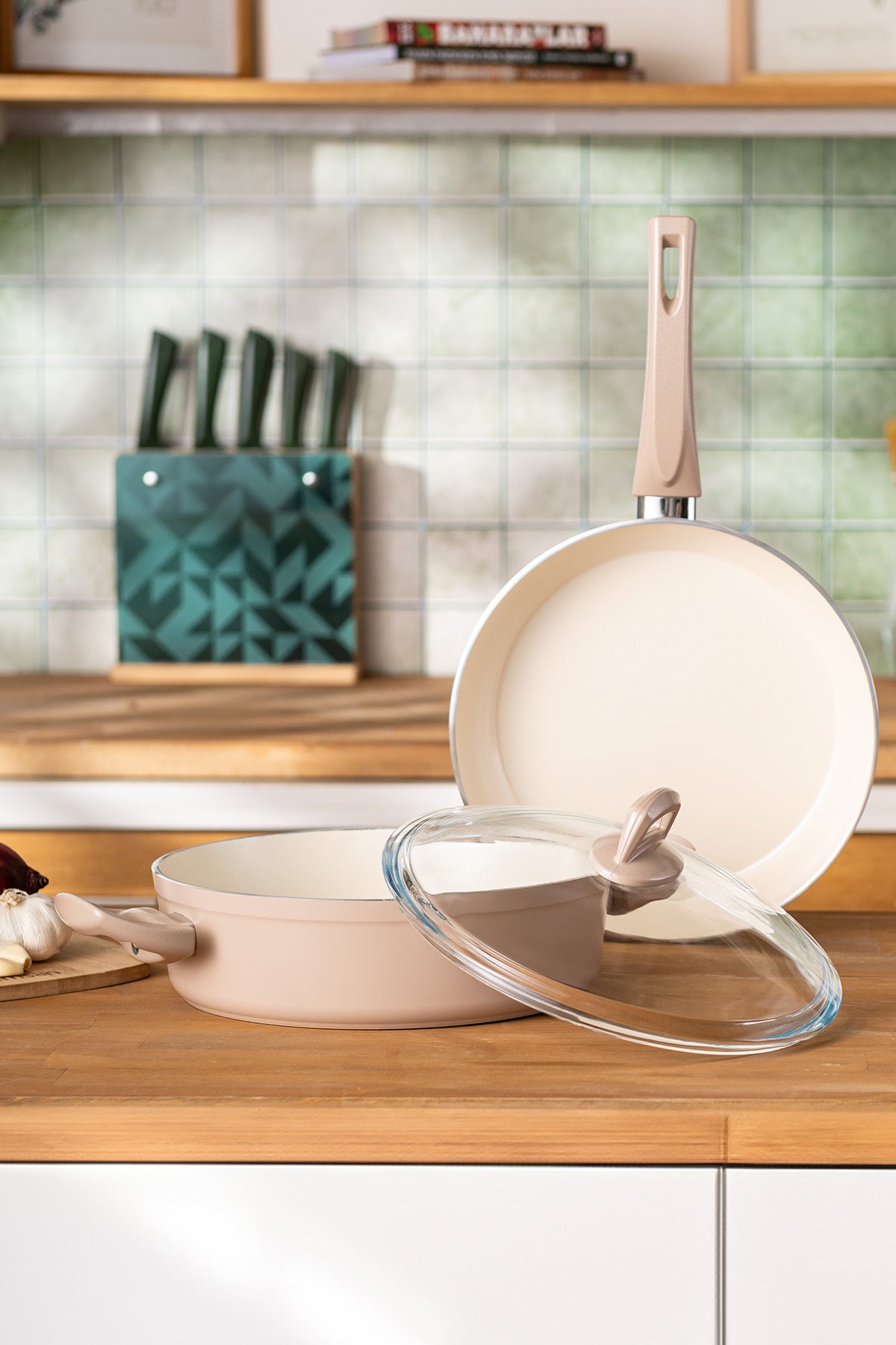 Emsan Crystal 3 Piece Cookware Set Rosegold - MALLTURK