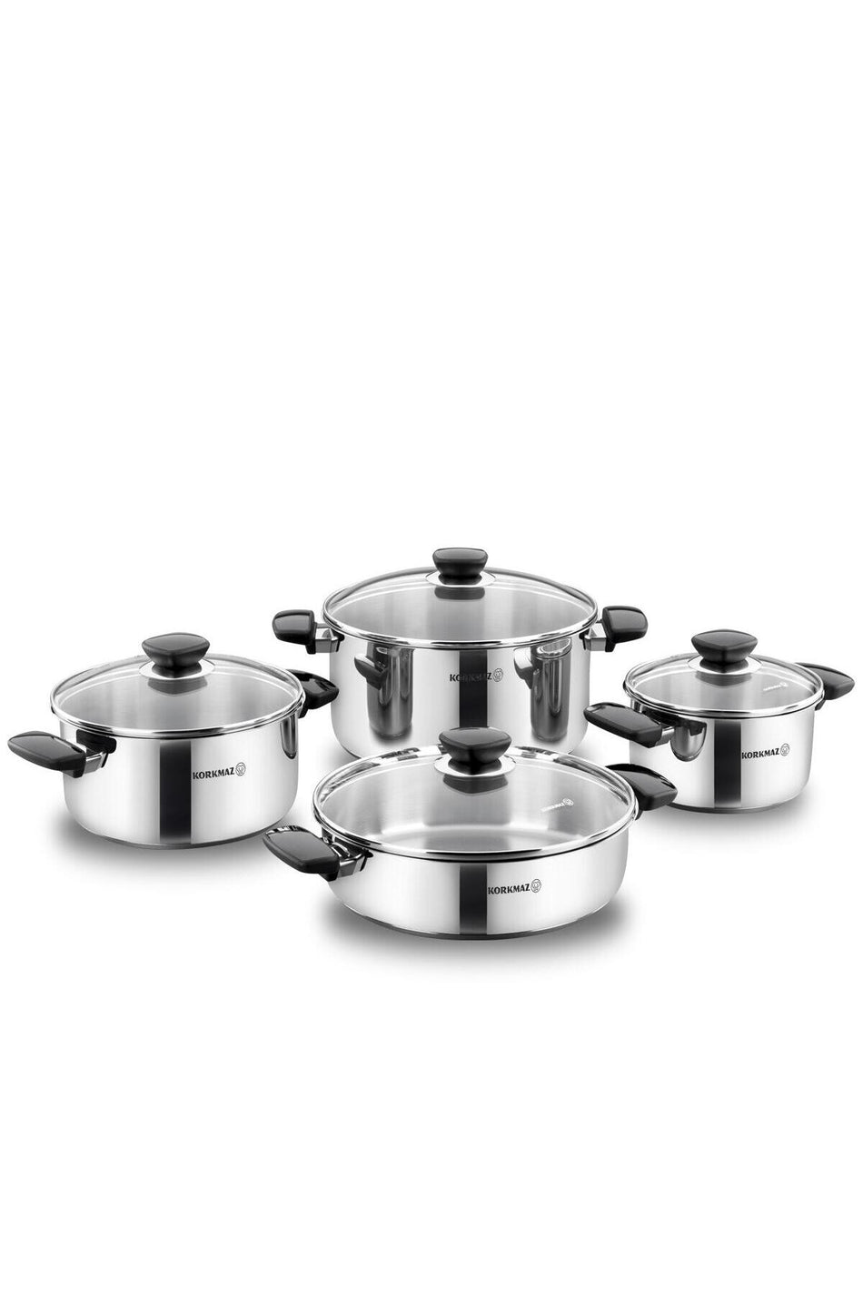 KORKMAZ Kappa 8 Piece Cookware Set