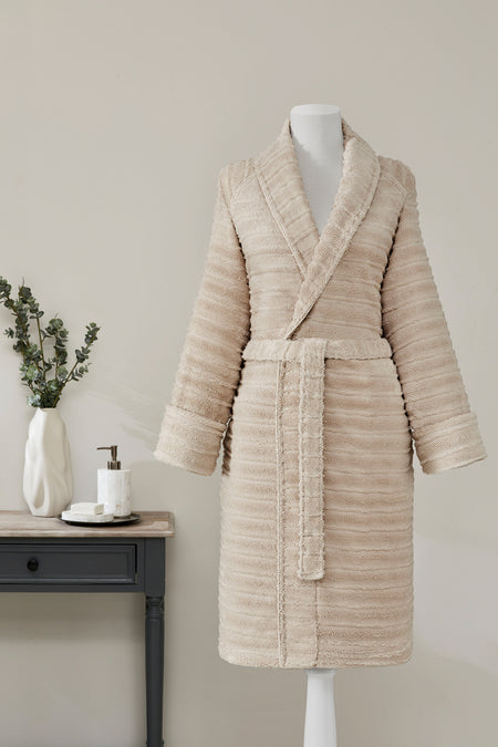 Ozdilek Sadem Organic Linden Shawl Collar Bathrobe - MALLTURK
