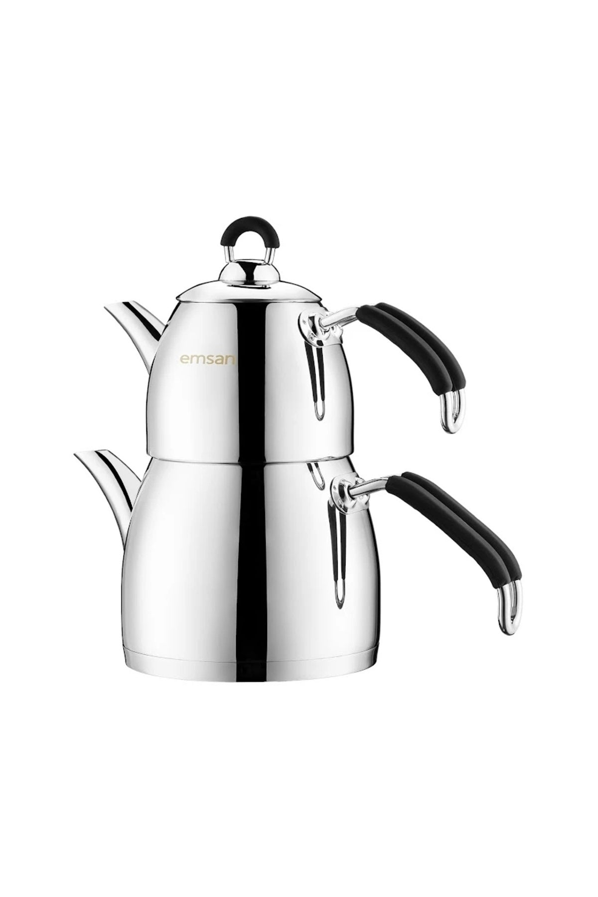 Emsan Mina Midi Teapot Set, Black - MALLTURK