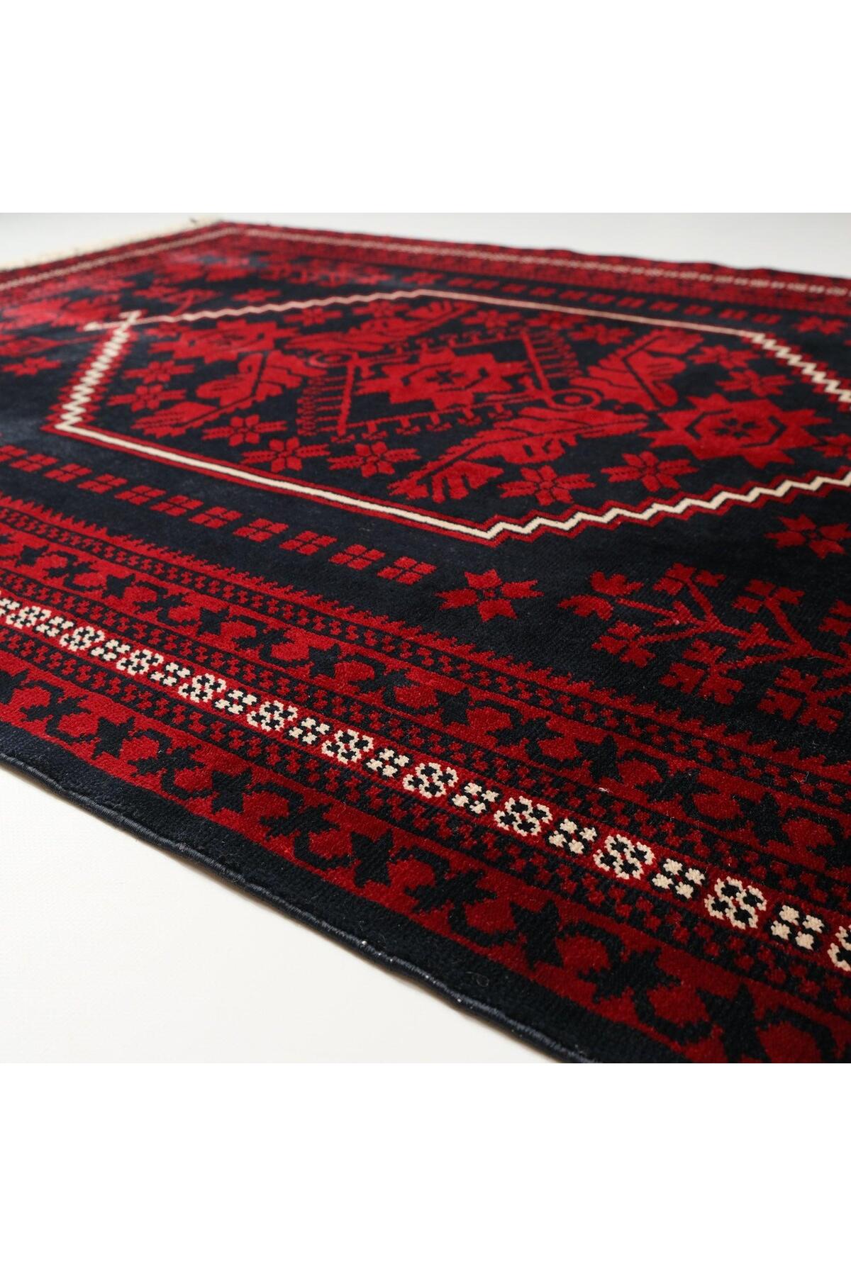 Eko Hali NOSTALGIA Yagcibedir Pattern Machine Woven Carpet - NOSTALGIA 956 Blue - MALLTURK